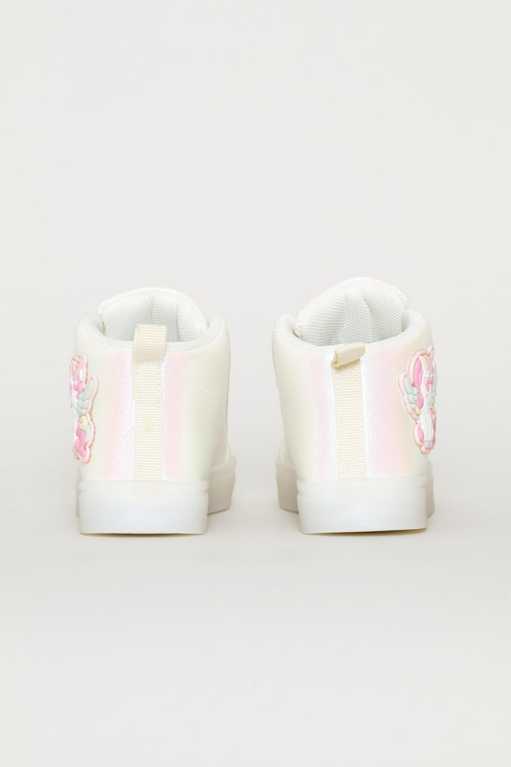 Pre-Girls Unicorn Light Up Hitop Sneaker - White