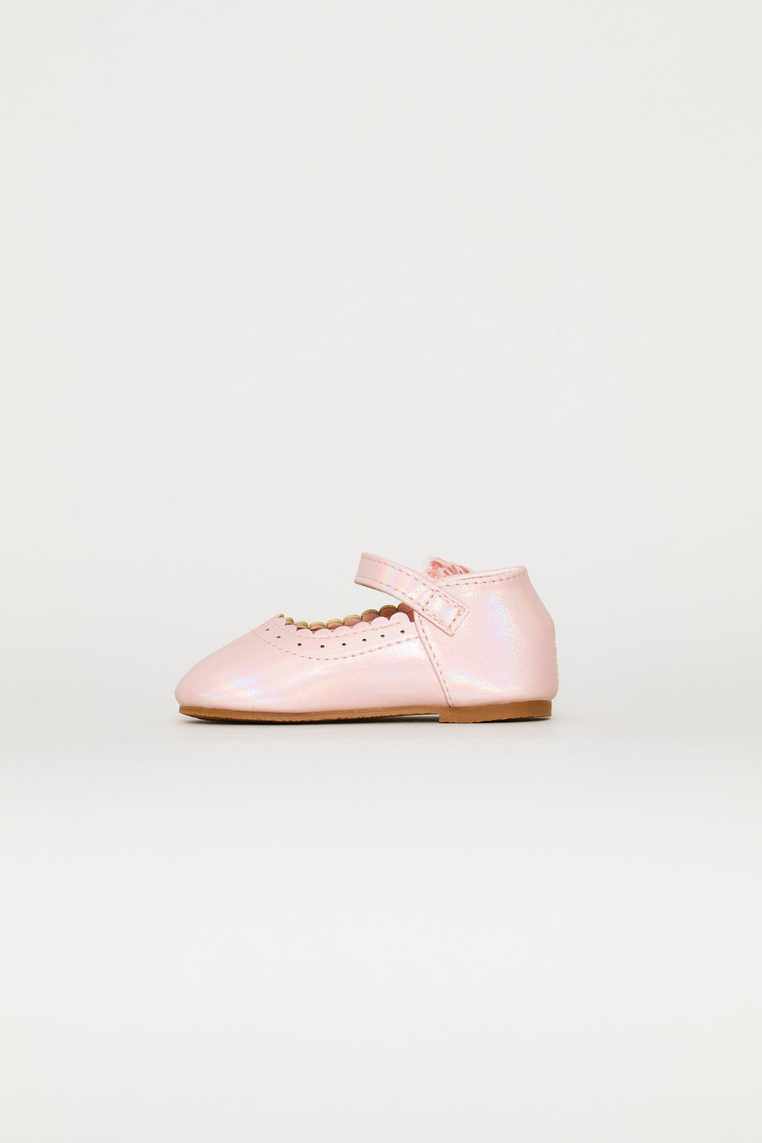 Baby Girls Scallop Detail Soft Pump - Pink