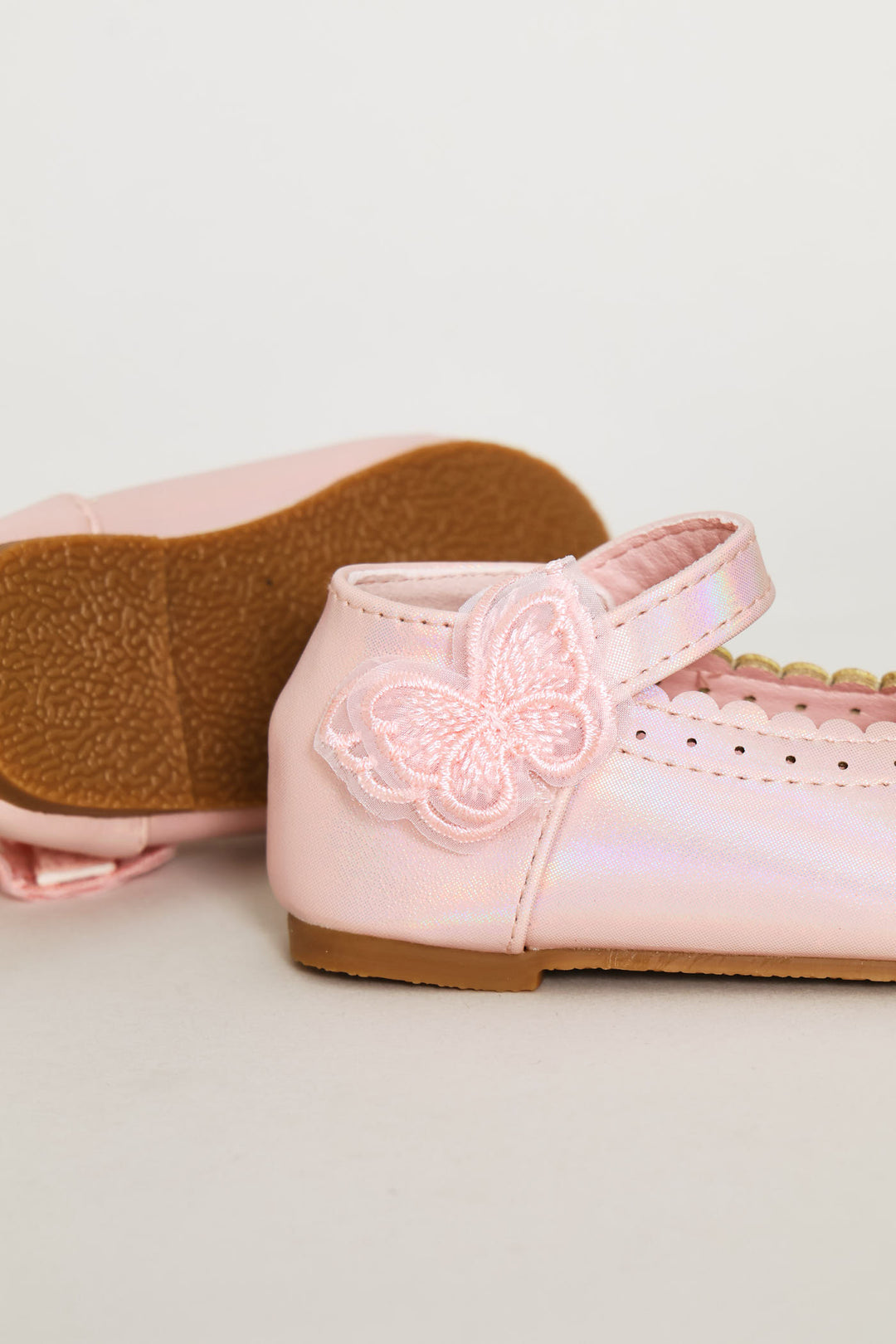 Baby Girls Scallop Detail Soft Pump - Pink