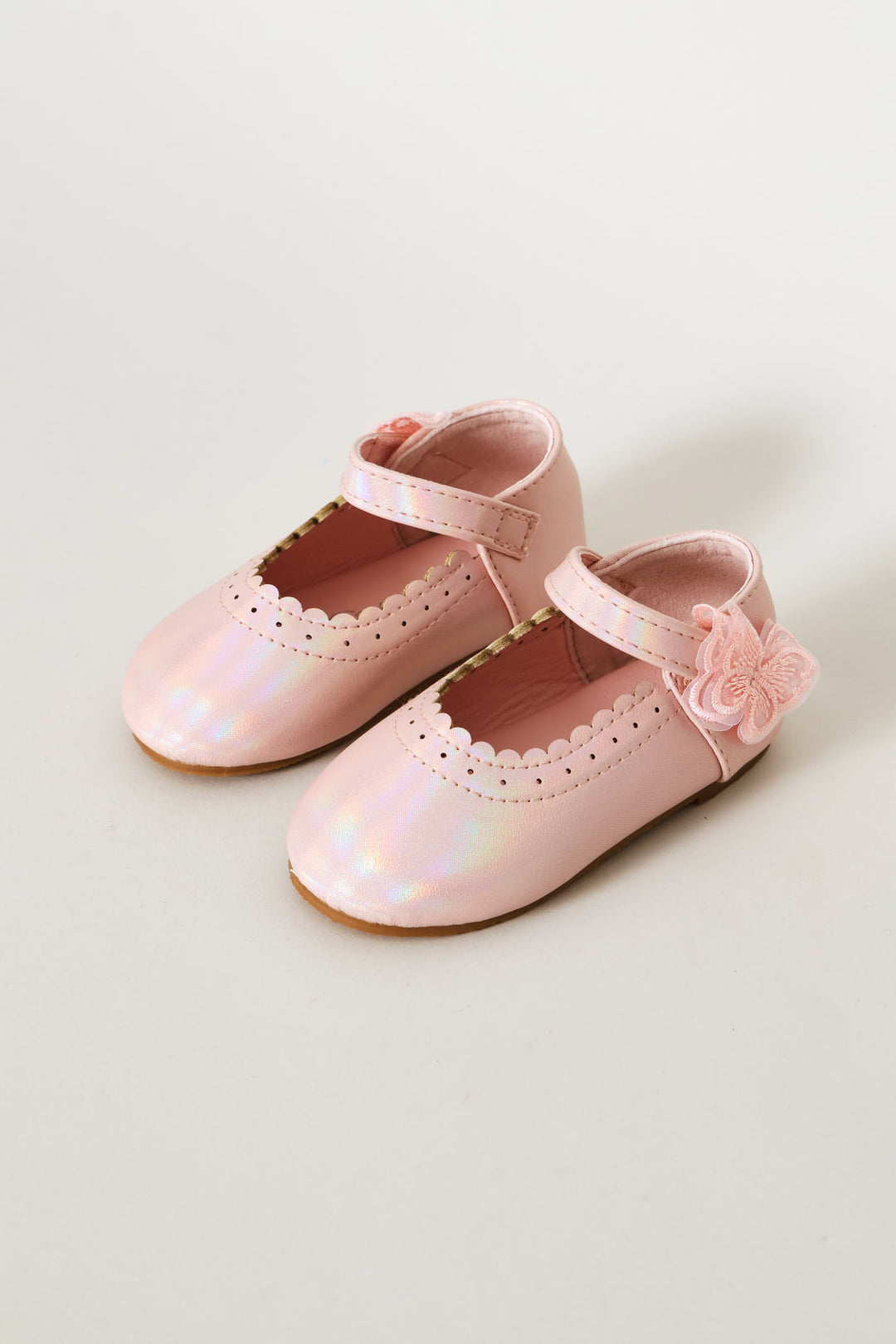 Baby Girls Scallop Detail Soft Pump - Pink