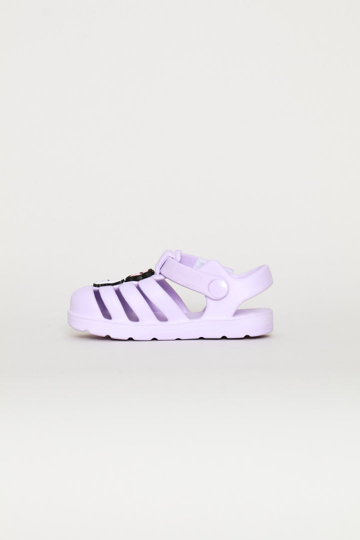 Pre-Girls Marble Caged Clog - Lilac