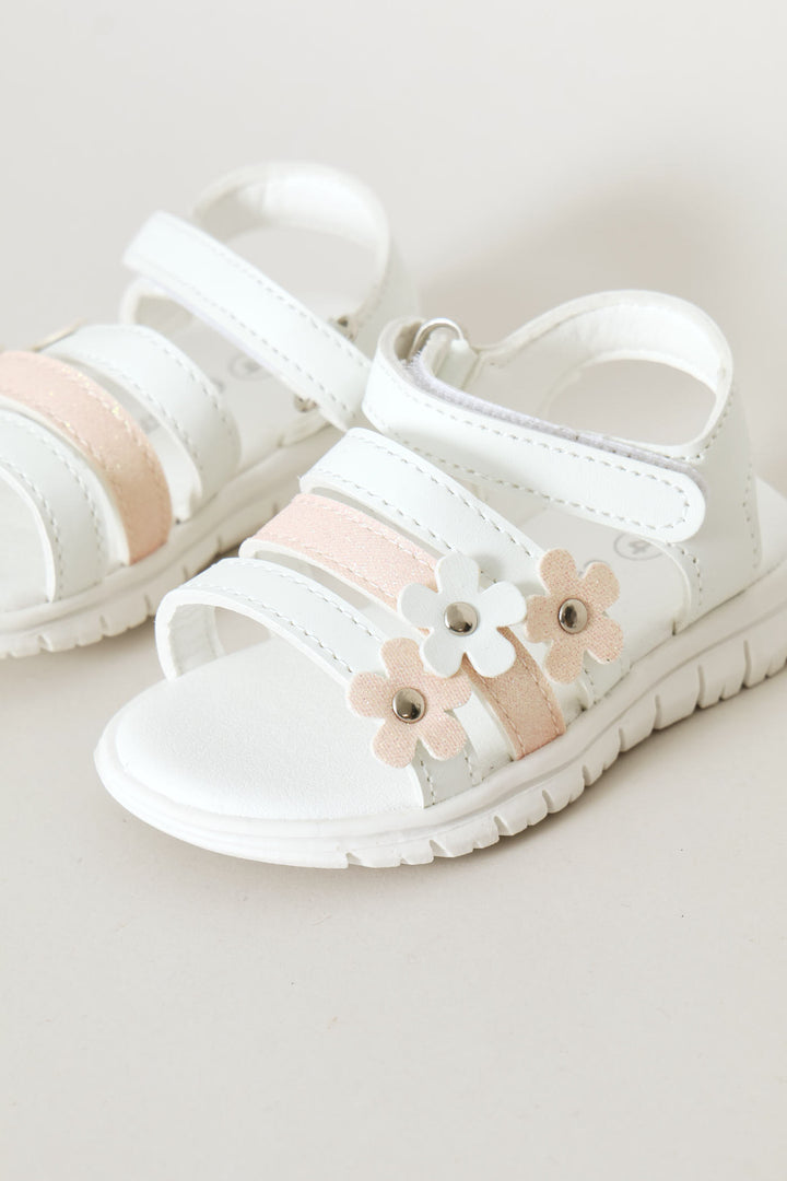 Baby Girls Comfort Sandal - White/Pink
