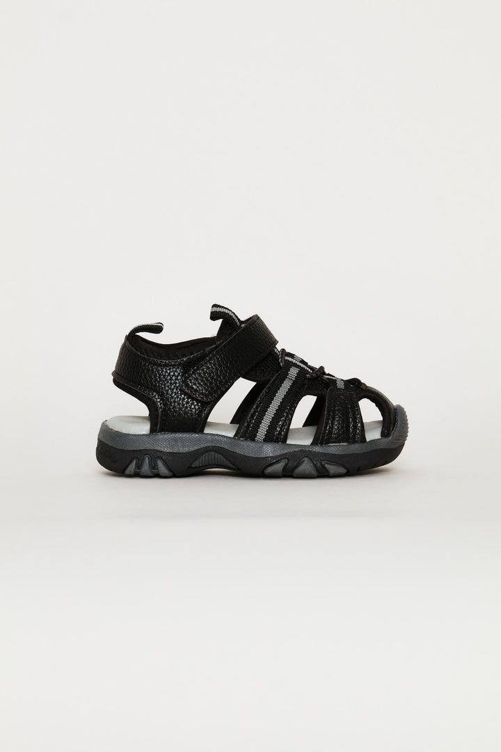 Pre-Boys Closed Toe Adventure Sandal - Black/Grey