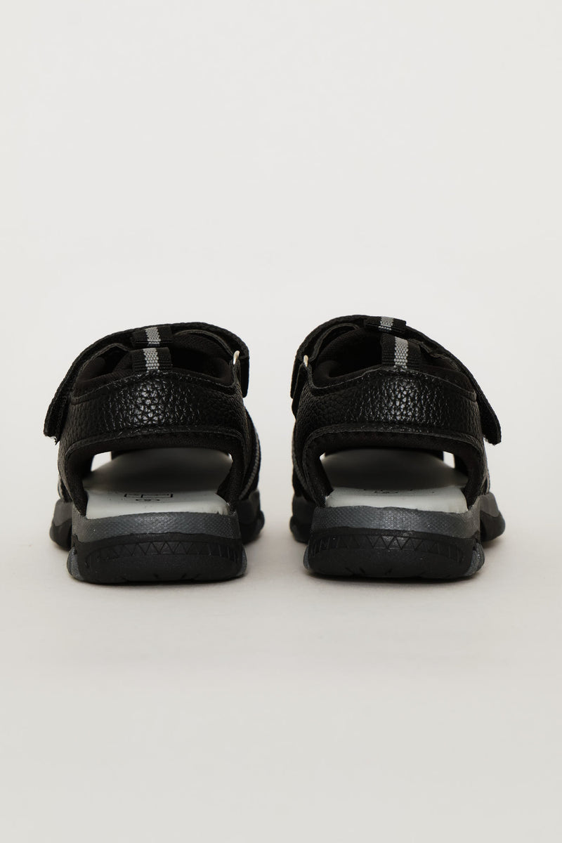 Pre-Boys Closed Toe Adventure Sandal - Black/Grey