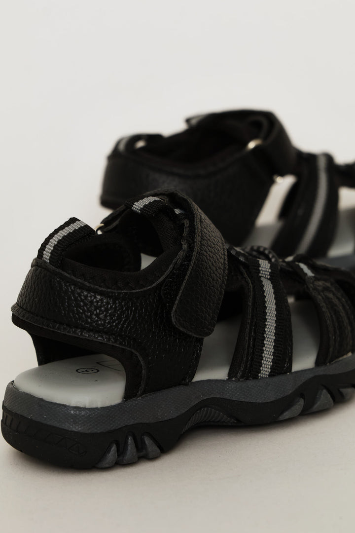Pre-Boys Closed Toe Adventure Sandal - Black/Grey