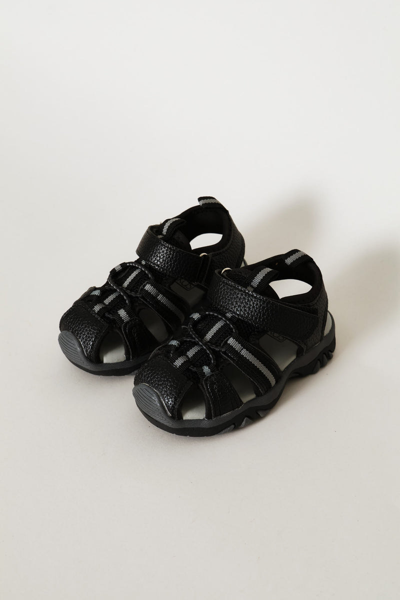 Pre-Boys Closed Toe Adventure Sandal - Black/Grey