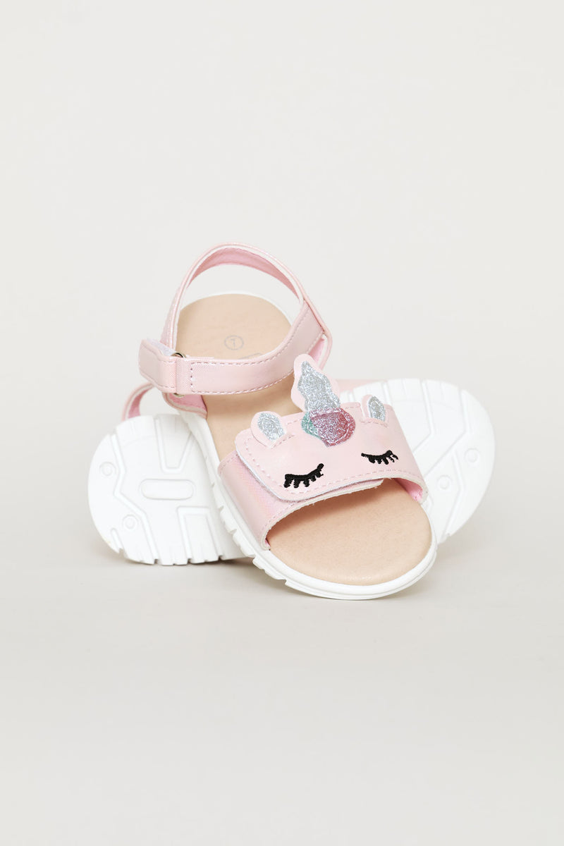Pre-Girls Unicorn Comfort Sandal - Pink