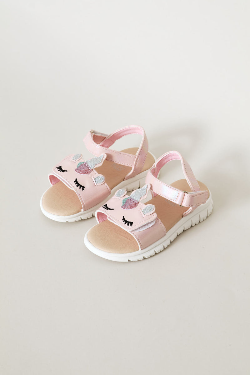 Pre-Girls Unicorn Comfort Sandal - Pink