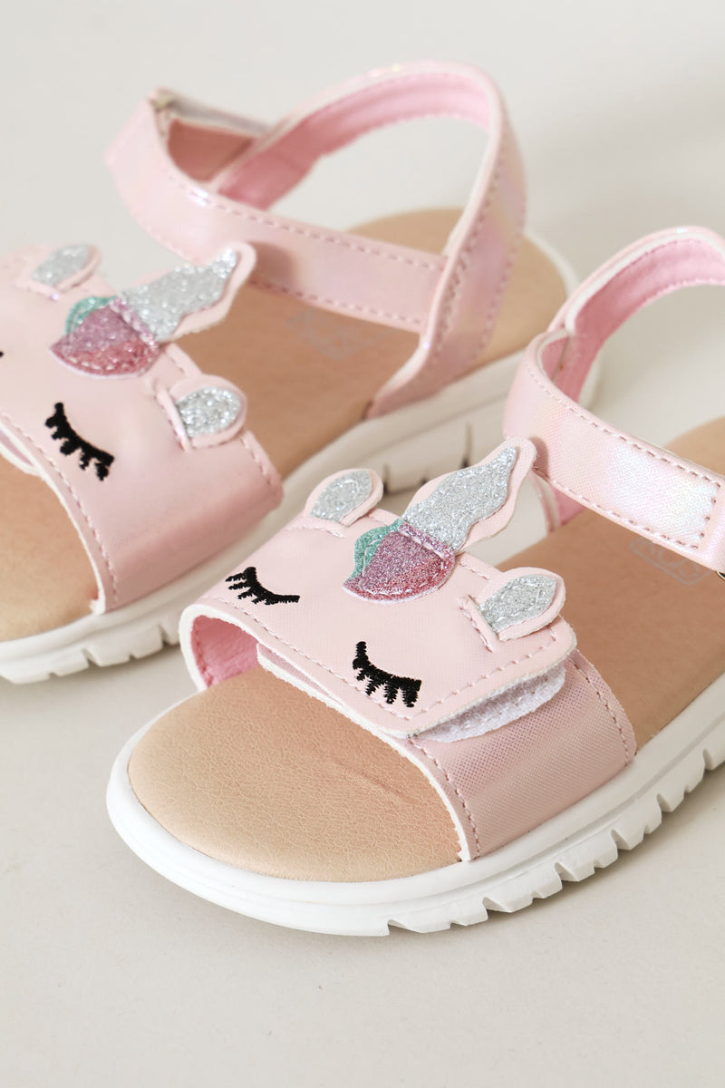 Pre-Girls Unicorn Comfort Sandal - Pink