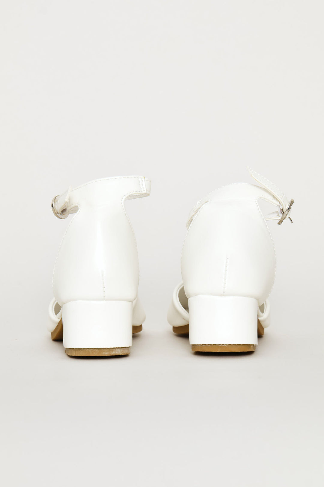 Pre-Girls Floral Heeled Shoe - White