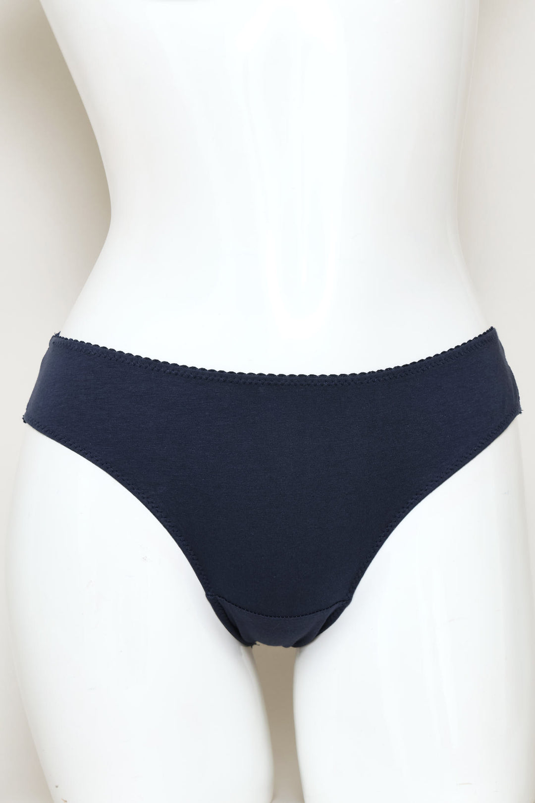 3 Pack Cotton Brazilian Panties - Blue/Black