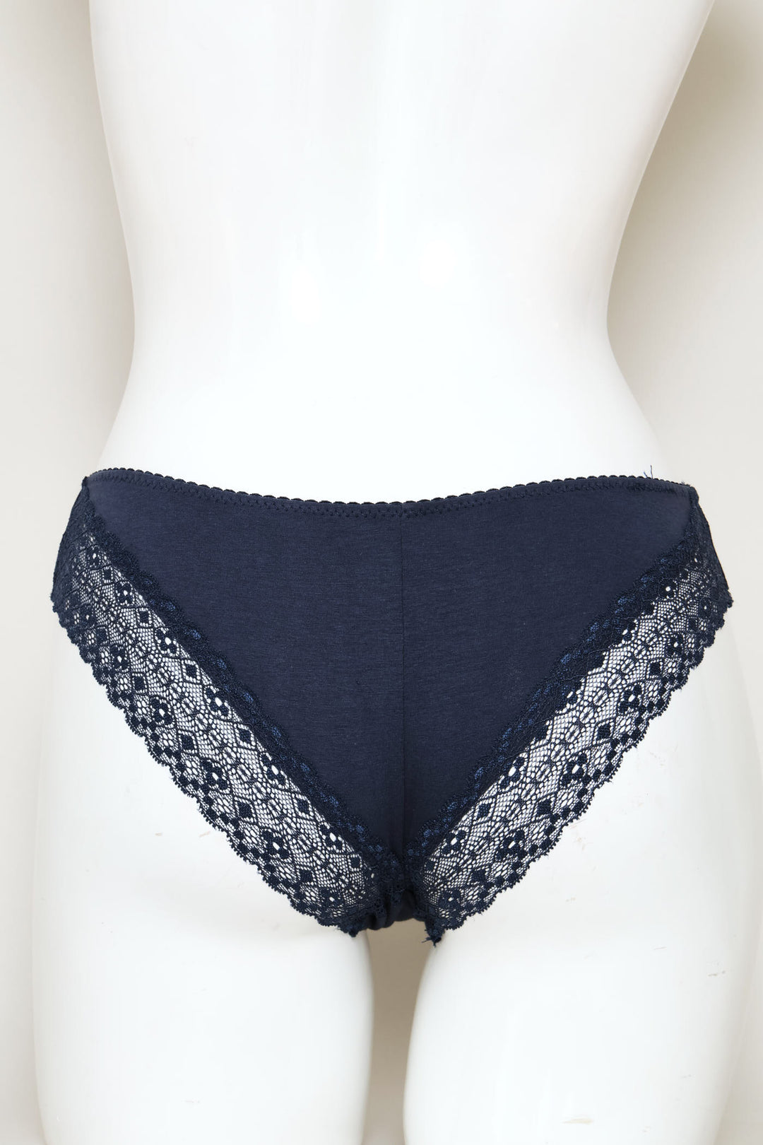 3 Pack Cotton Brazilian Panties - Blue/Black