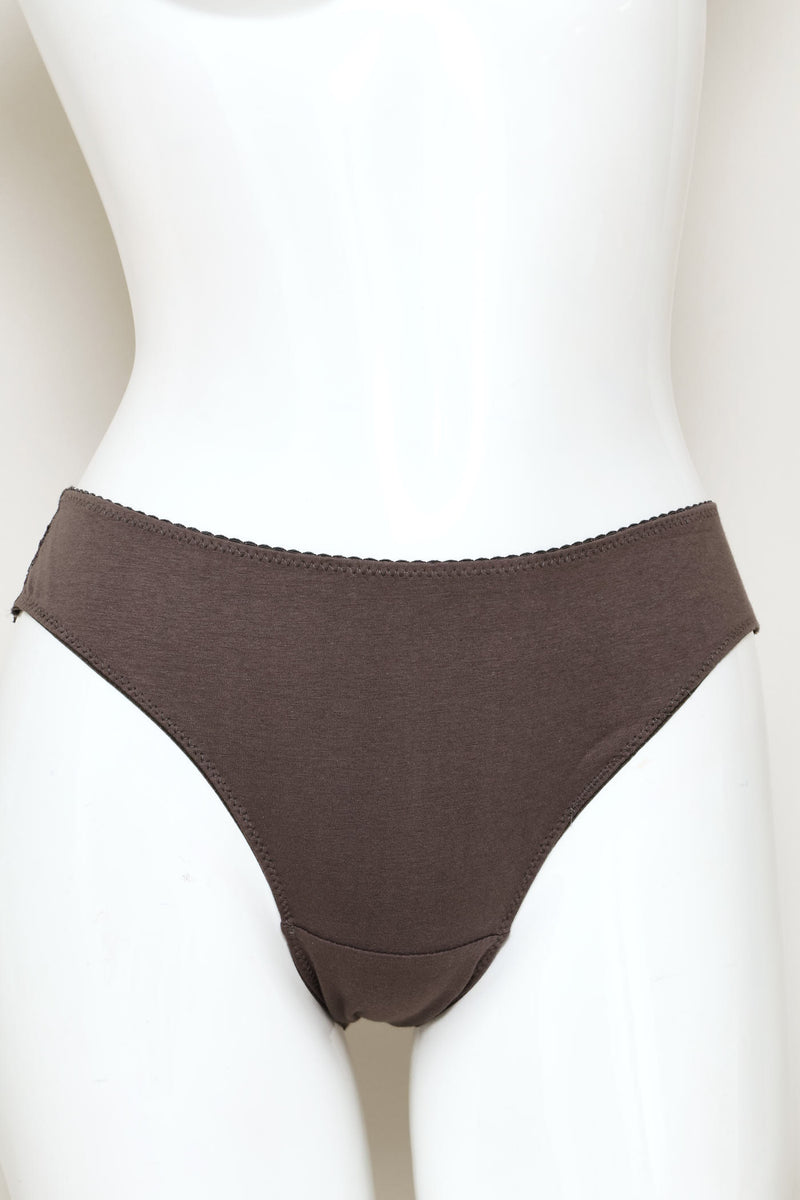 3 Pack Cotton Brazilian Panties - Blue/Black
