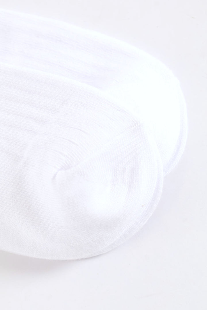 2 Pack Lettuce Edging Mid Crew Socks - White