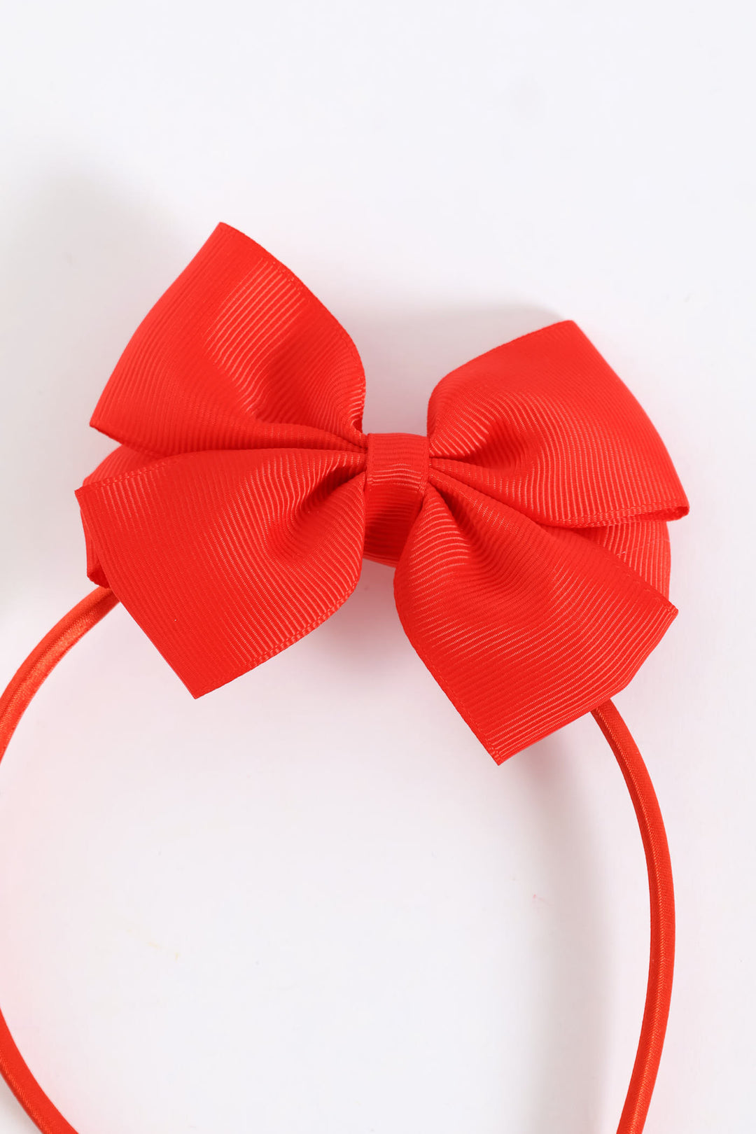 Girls Bow Aliceband - Red