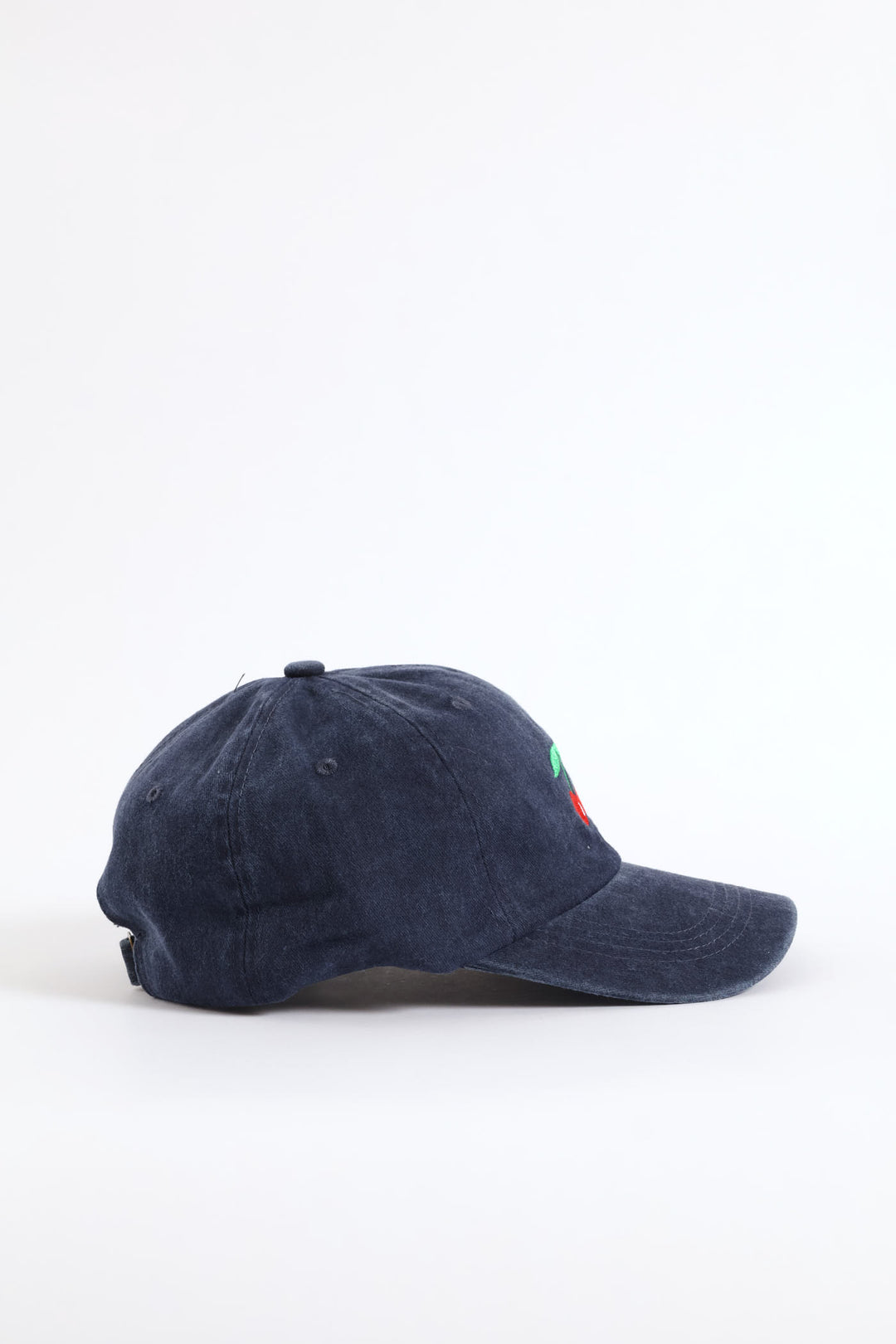 Cherry Embroidery Peak  - Navy