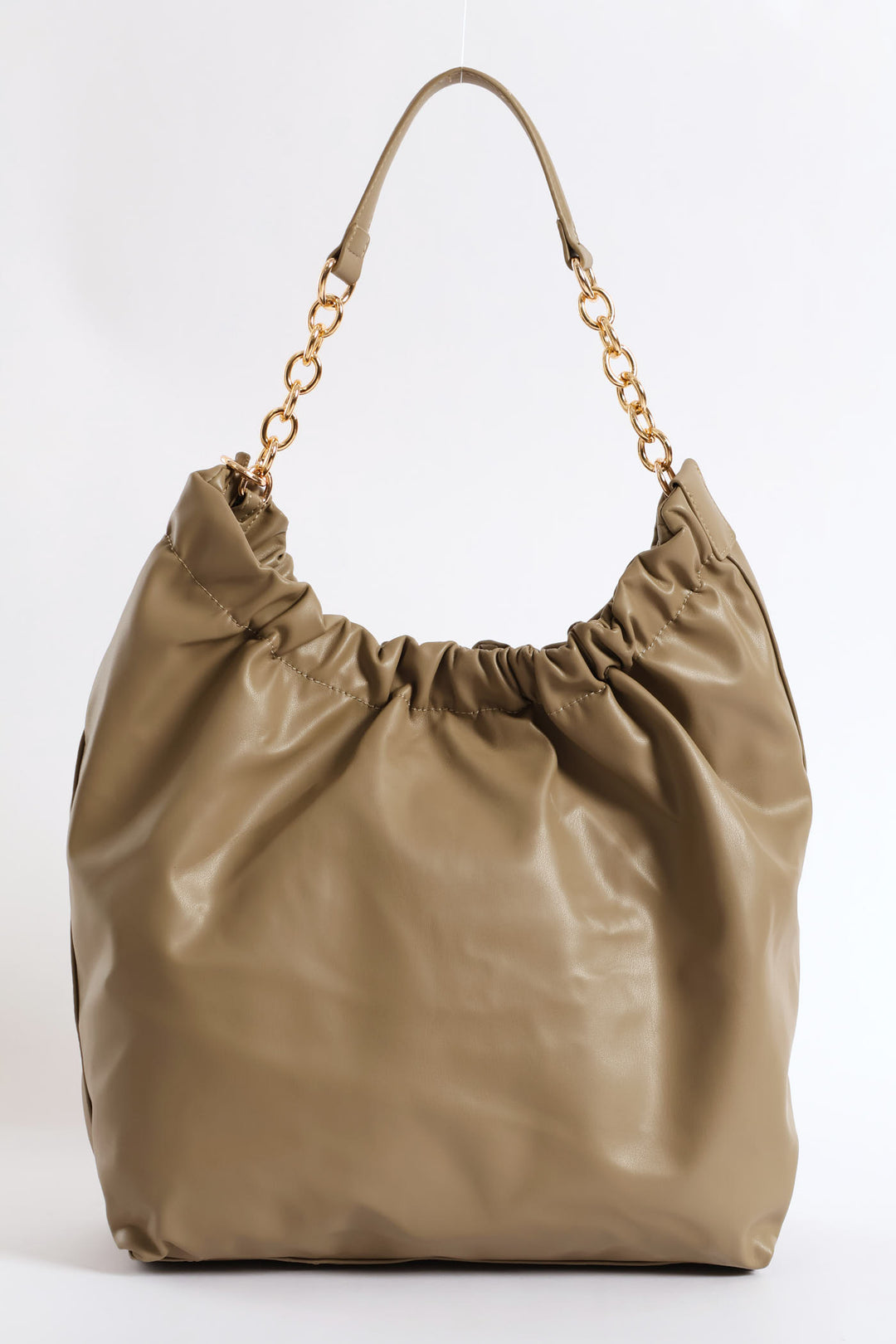 Chain Strap Shoulder Bag - Olive