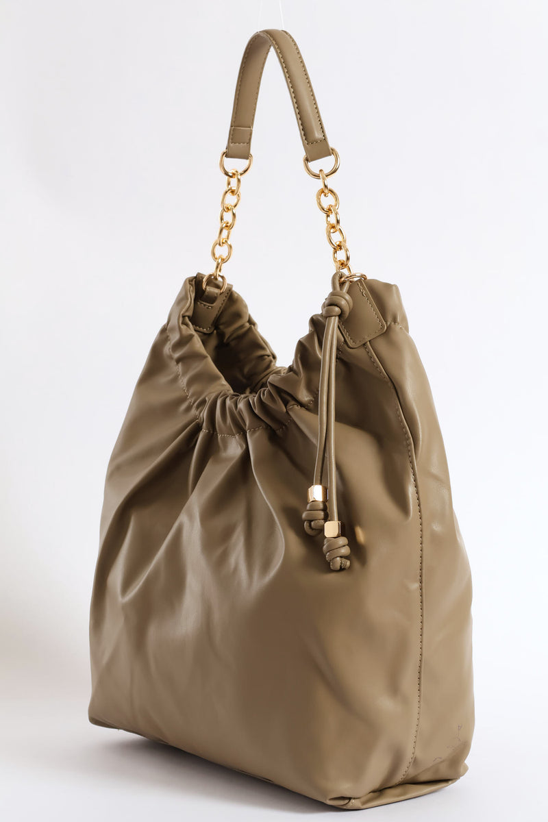 Chain Strap Shoulder Bag - Olive