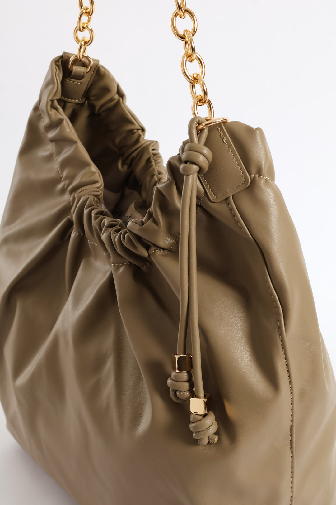 Chain Strap Shoulder Bag - Olive