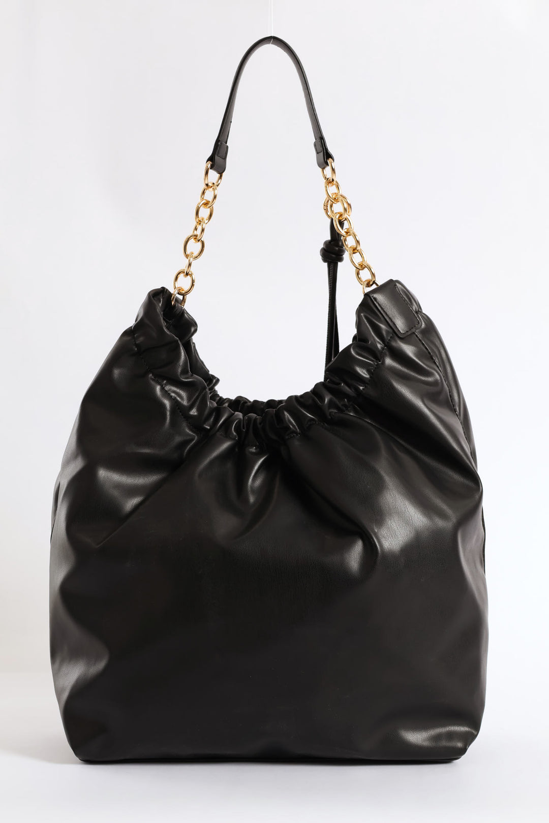 Chain Strap Shoulder Bag - Black