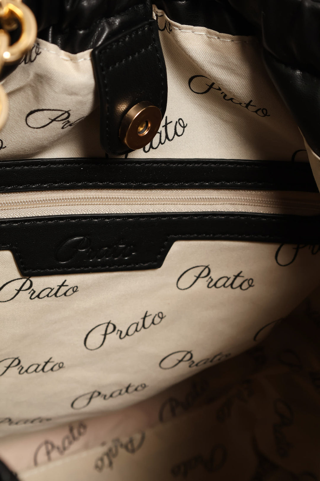 Chain Strap Shoulder Bag - Black