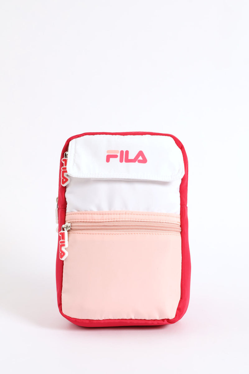Girls Charlie Side Sling Bag - Pink/White