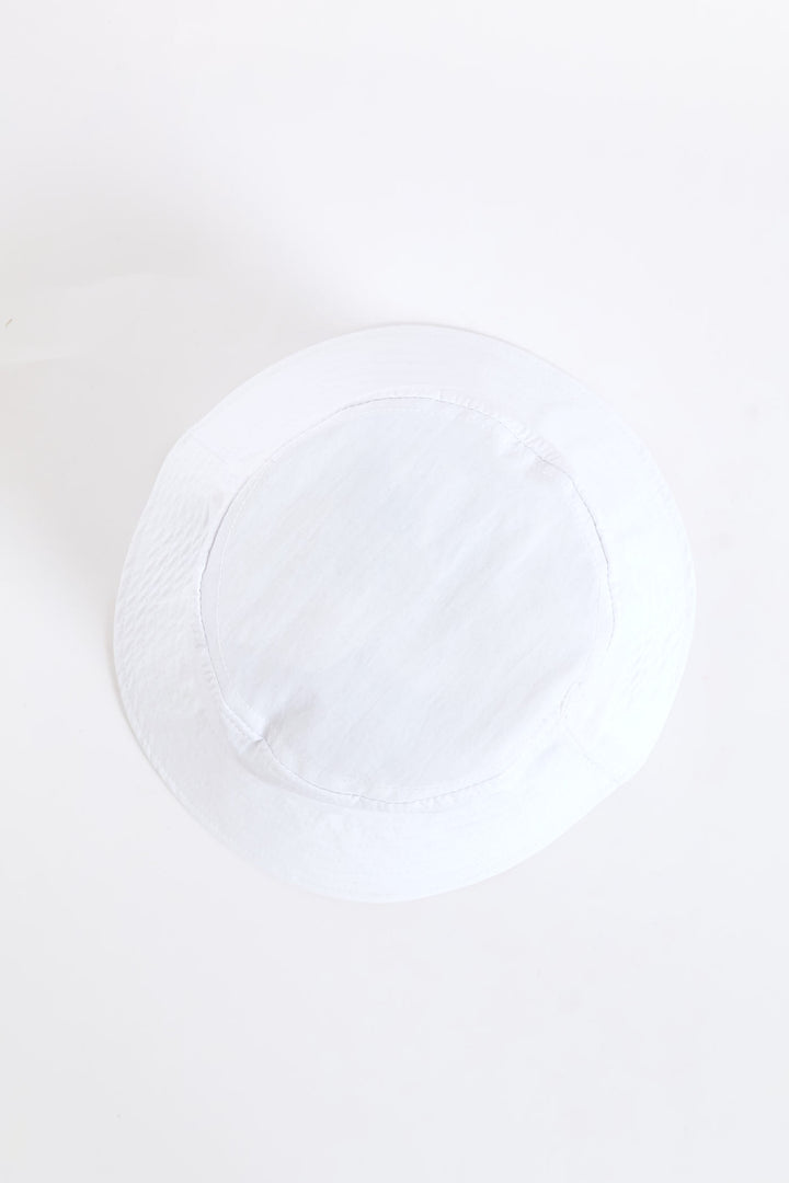 Plain Bucket Hat - White
