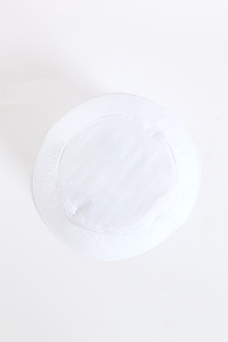 Plain Bucket Hat - White