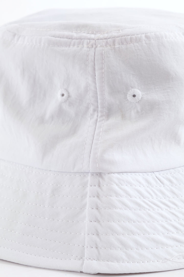 Plain Bucket Hat - White