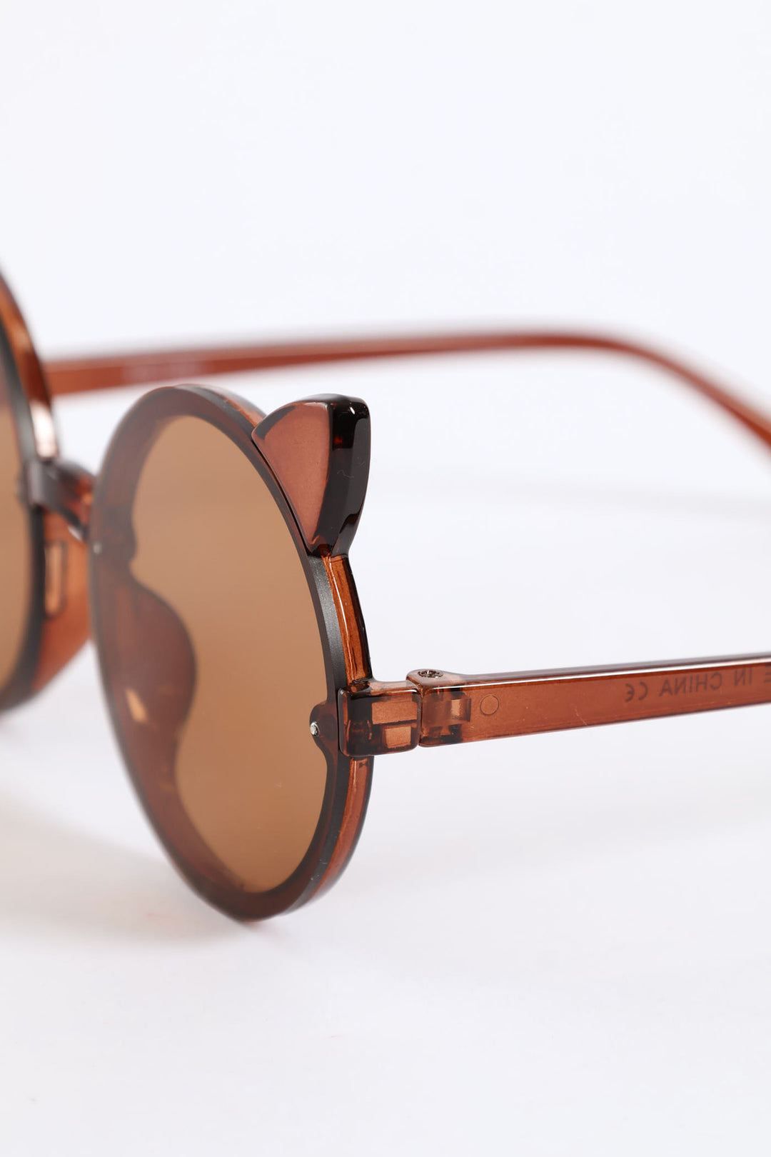 Girls Round Cat Sunnies - Brown