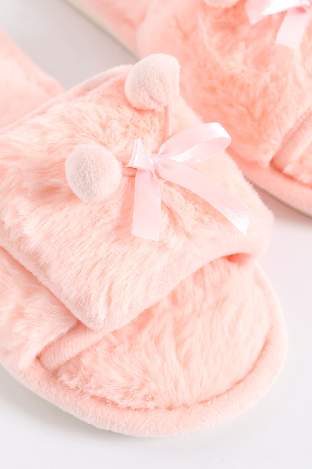 Cherry Bow Single Band Slipper - Pink