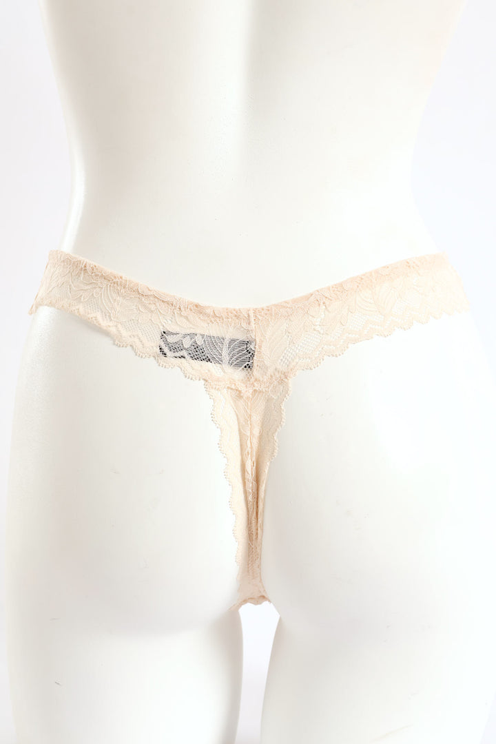 3 Pack Lace G-String - Ivory/Sage/Black