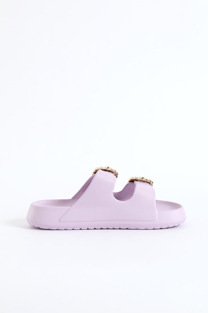 Girls Gem Moulded Health Sandal - Lilac