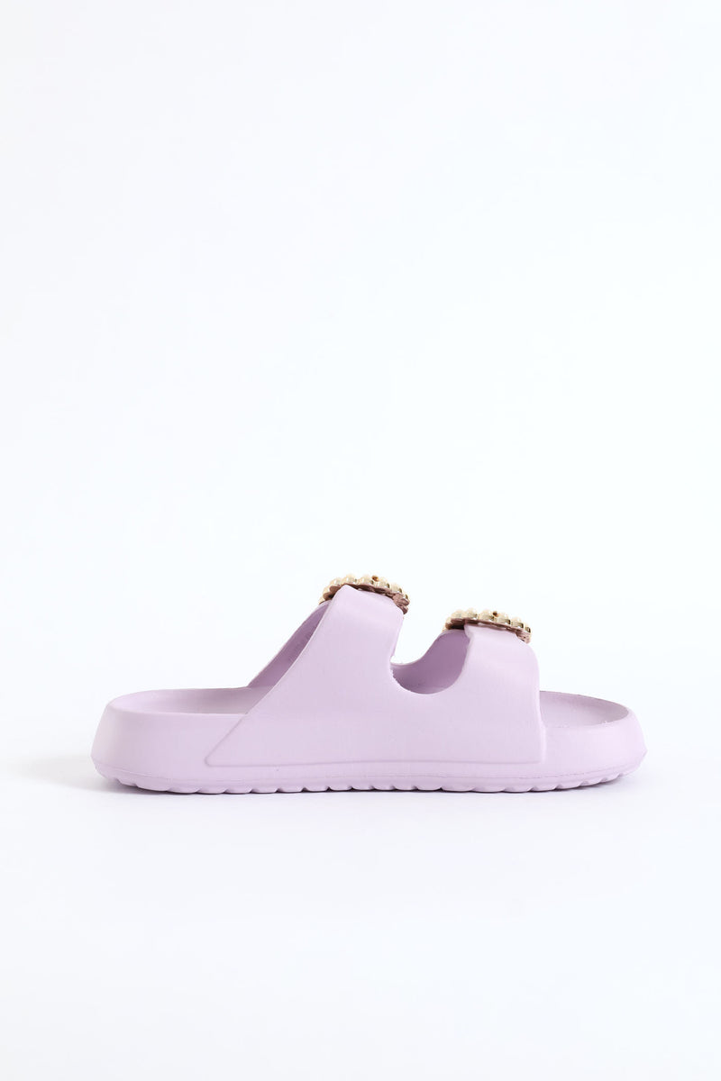 Girls Gem Moulded Health Sandal - Lilac