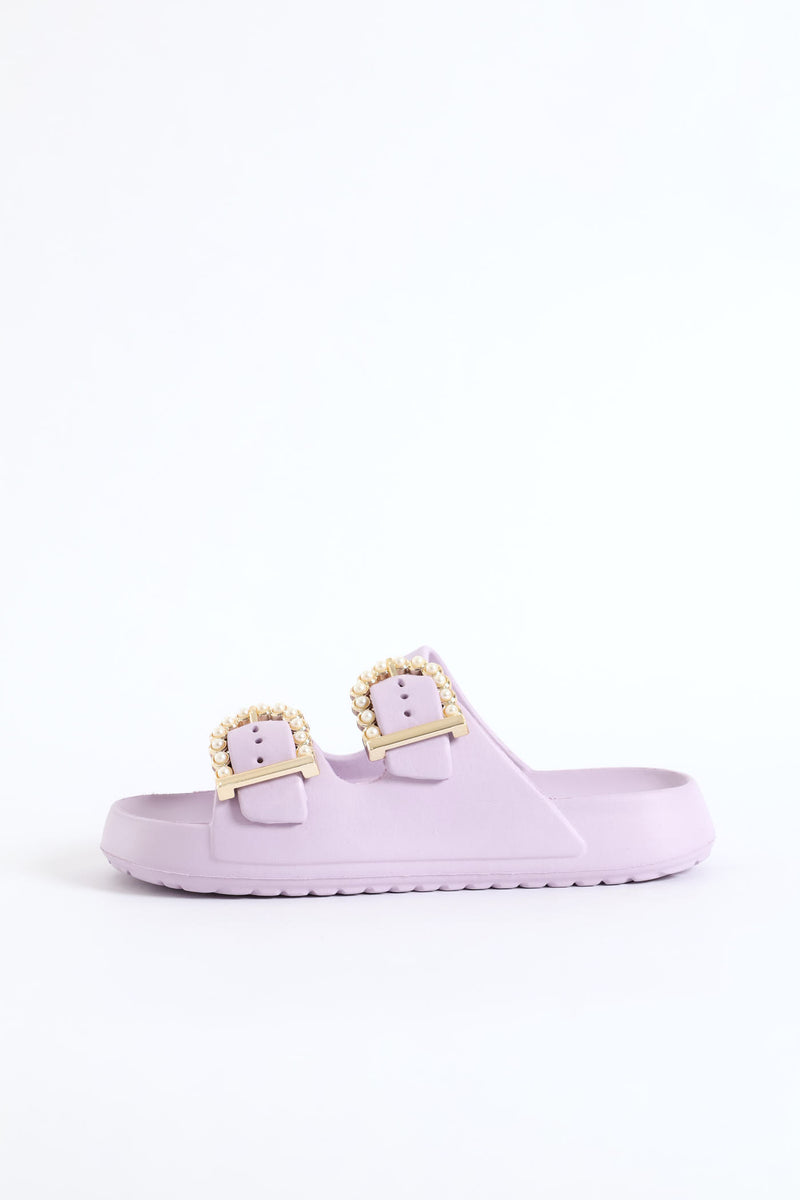 Girls Gem Moulded Health Sandal - Lilac