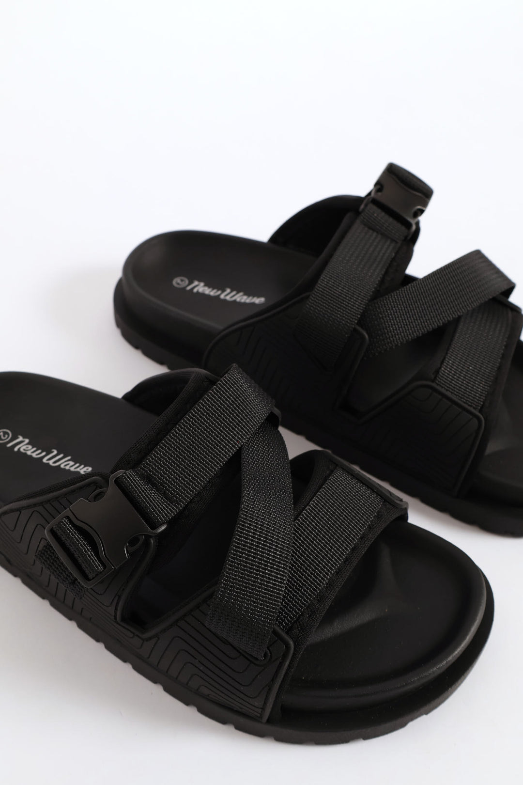 Boys Strap Utility Slide - Black