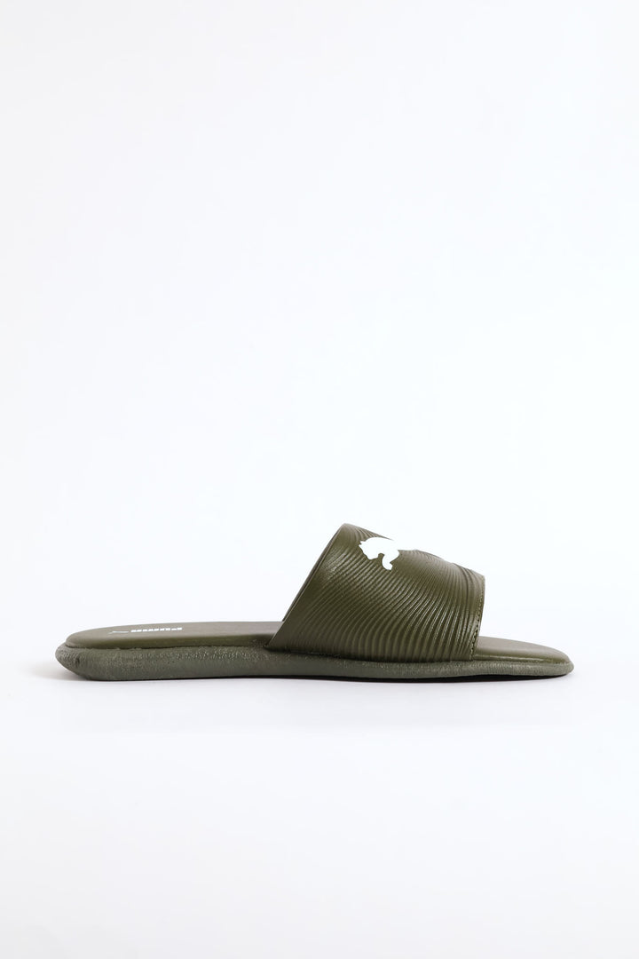 Sporty Embossed Zadp 2.0 Slide Sandal - Olive