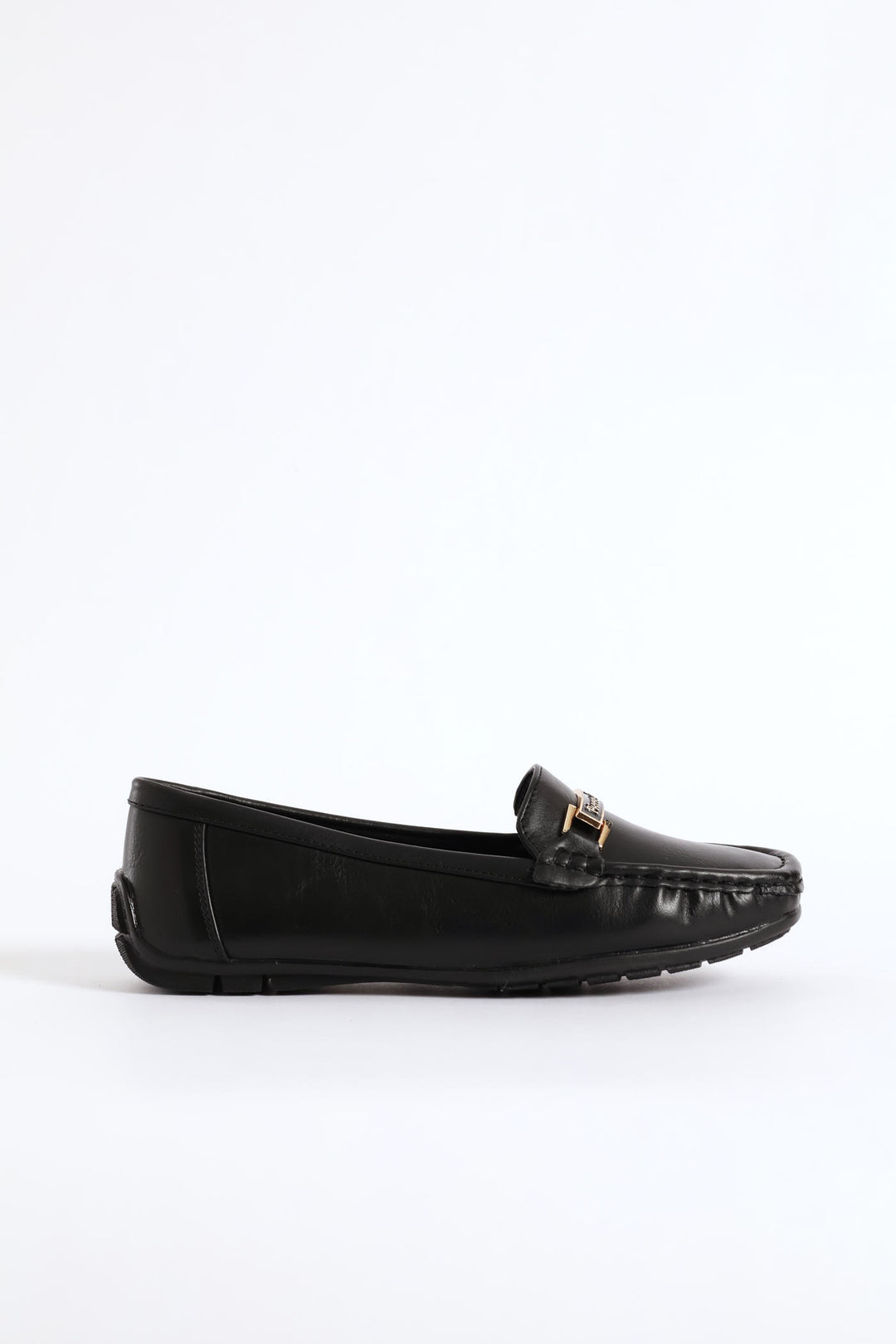 Logo Buckle Fashion Loafer - Black
