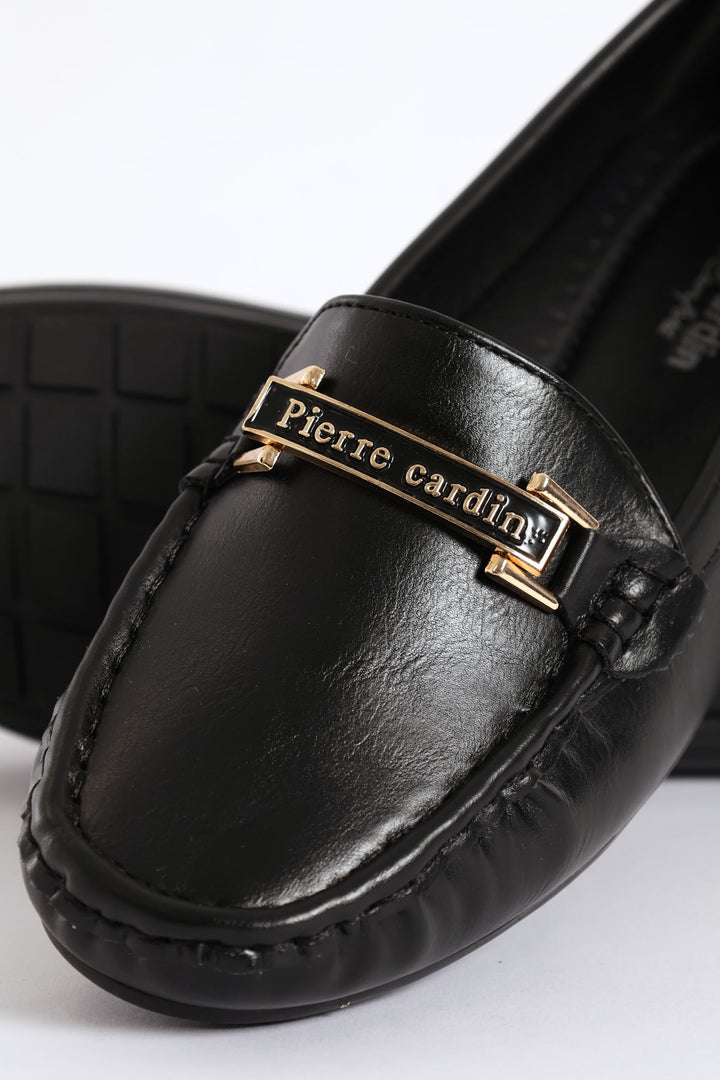 Logo Buckle Fashion Loafer - Black