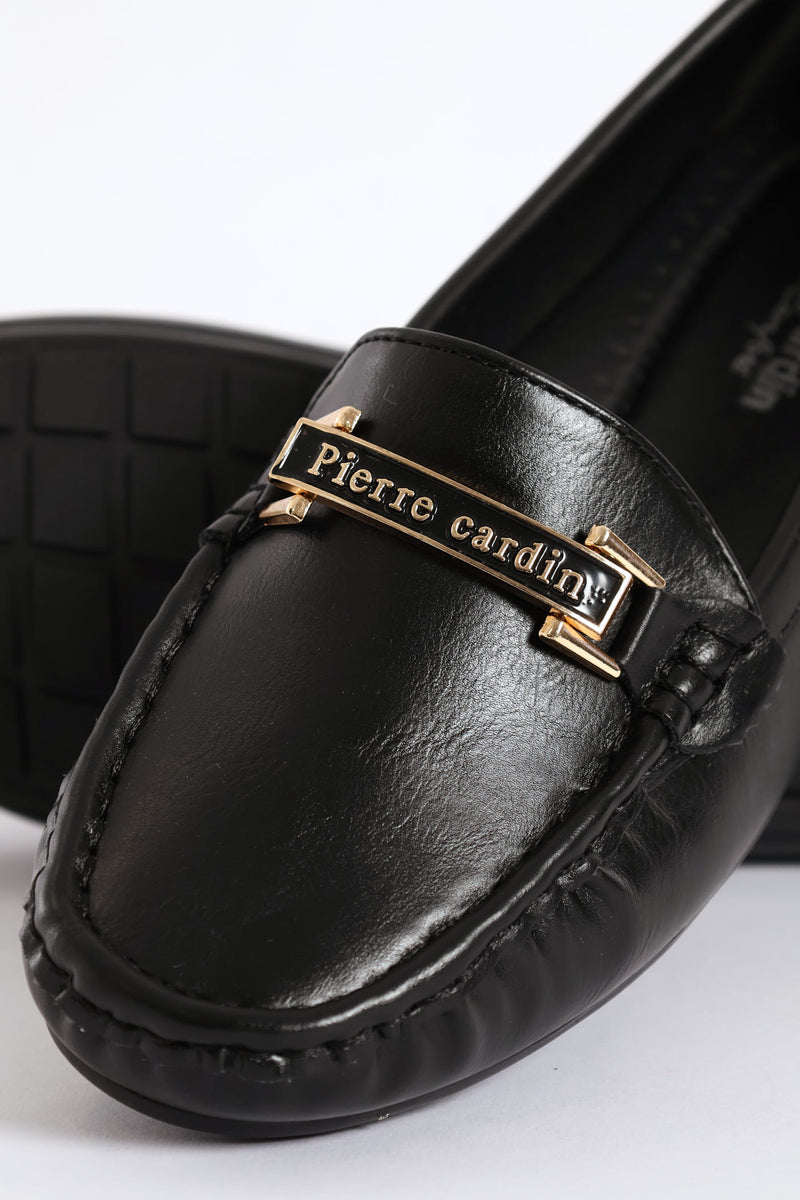 Logo Buckle Fashion Loafer - Black