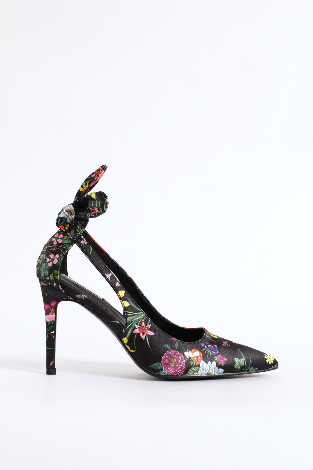 Floral Heel - Black