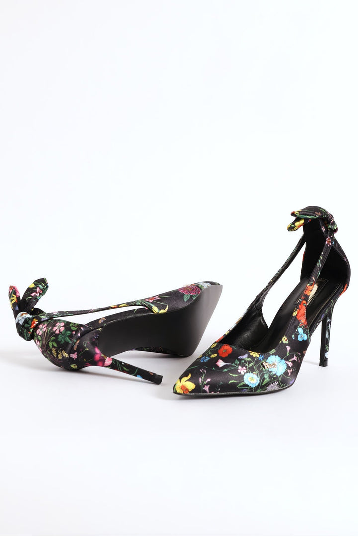 Floral Heel - Black
