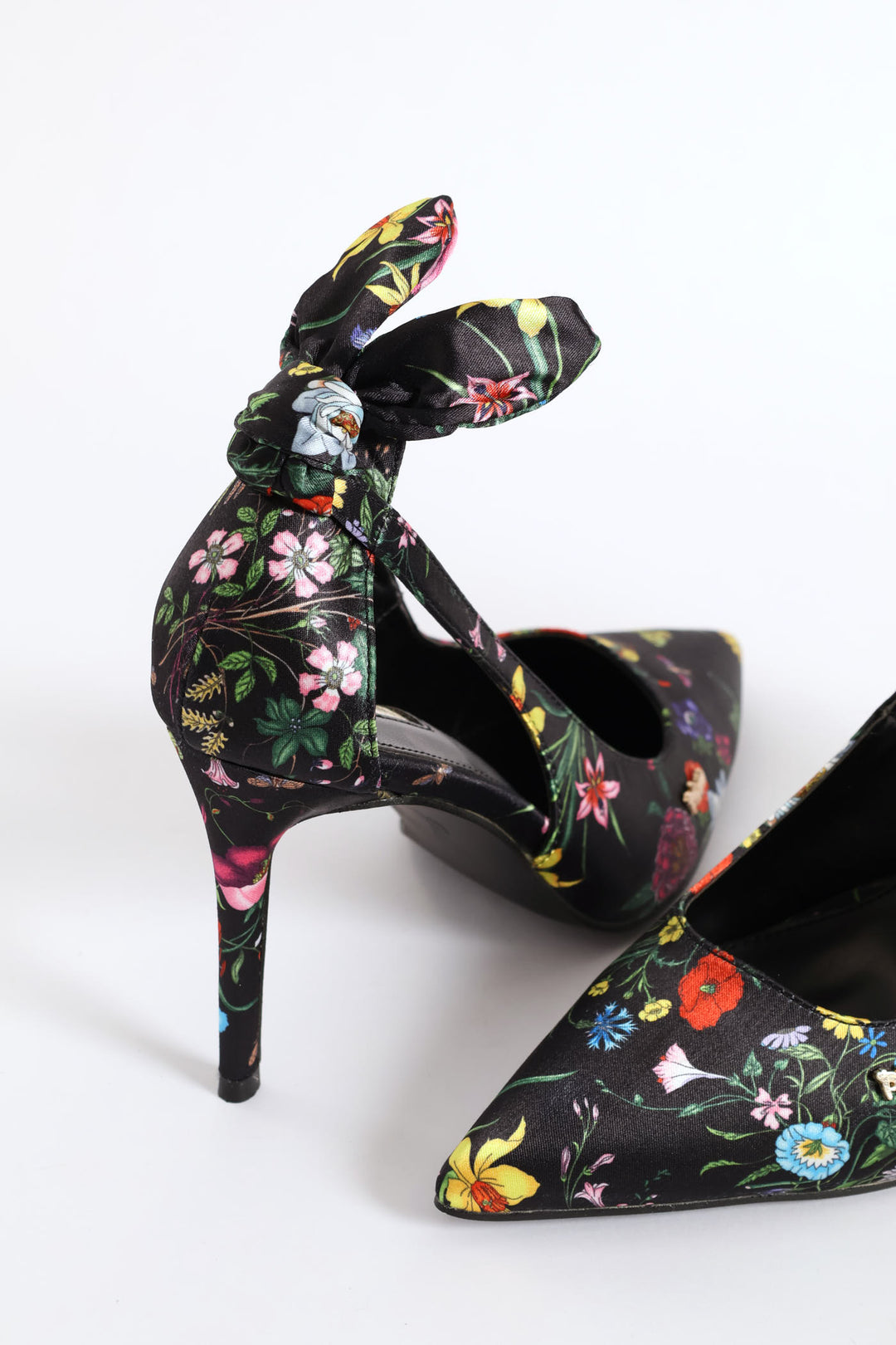 Floral Heel - Black