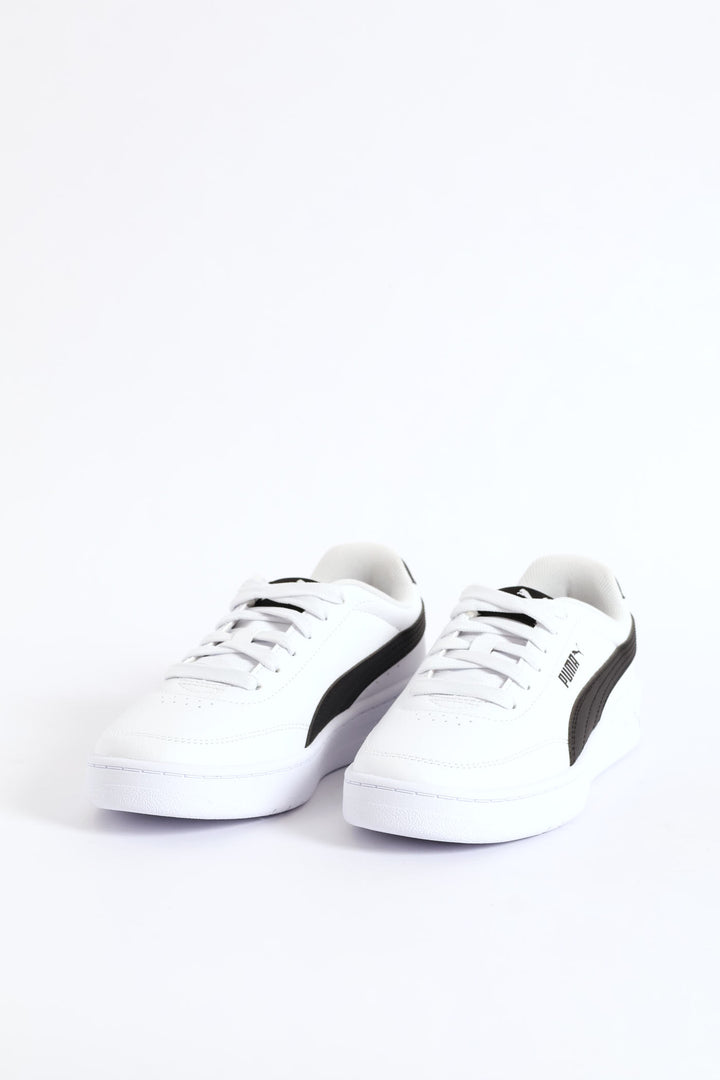 Boys Court Classic Clean Sneaker - White/Black