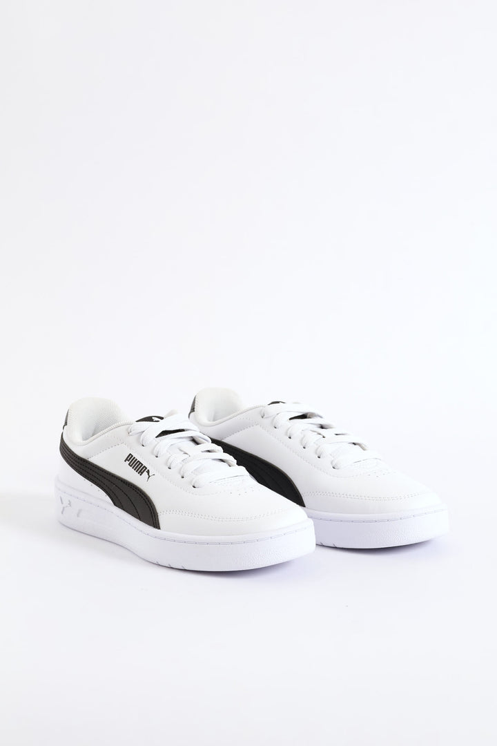 Boys Court Classic Clean Sneaker - White/Black