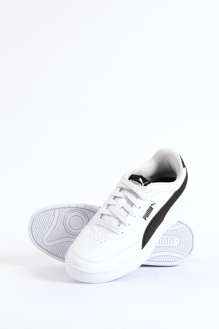 Boys Court Classic Clean Sneaker - White/Black
