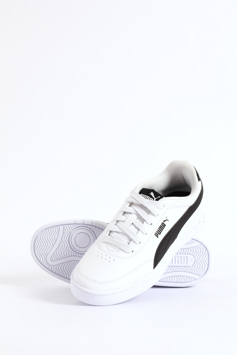 Boys Court Classic Clean Sneaker - White/Black