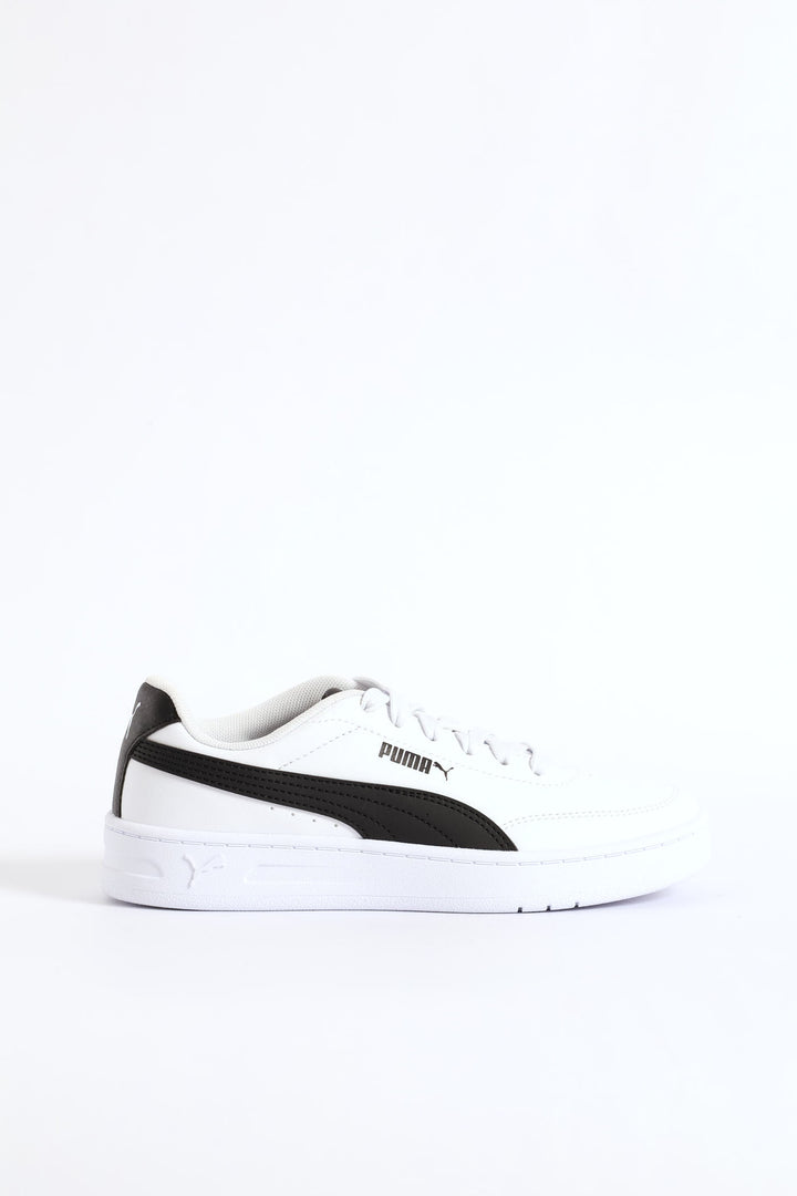 Boys Court Classic Clean Sneaker - White/Black