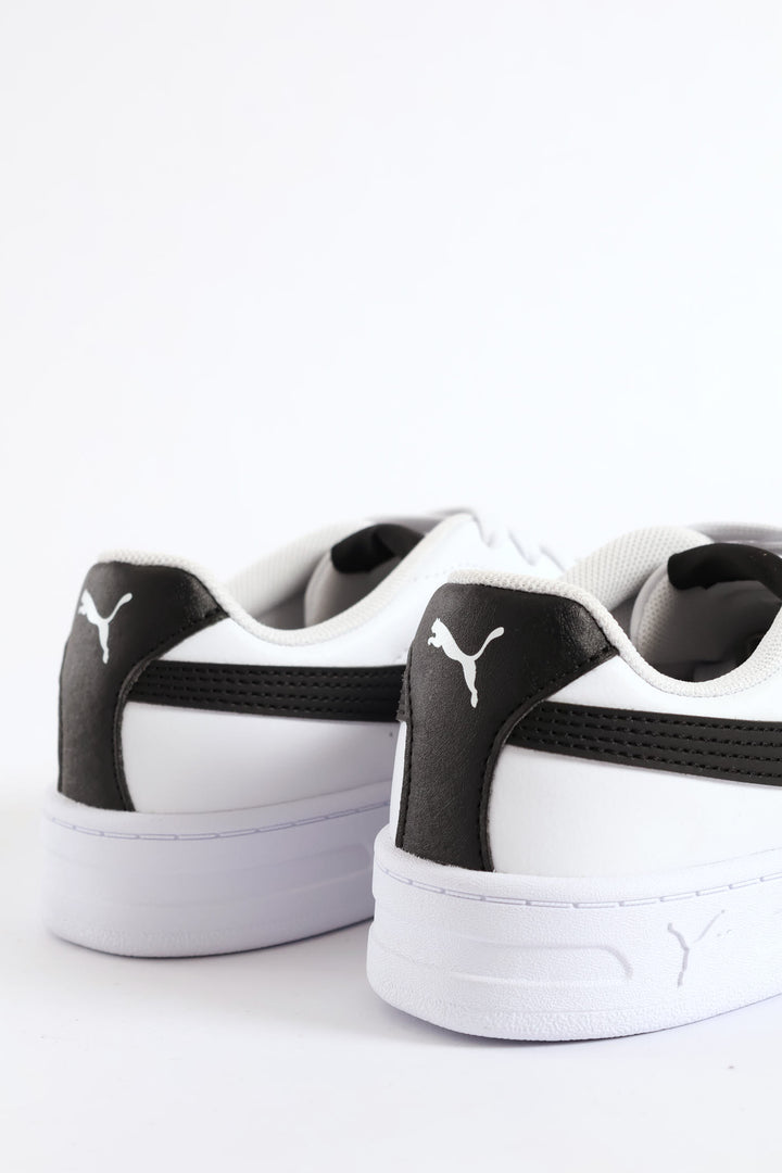 Boys Court Classic Clean Sneaker - White/Black