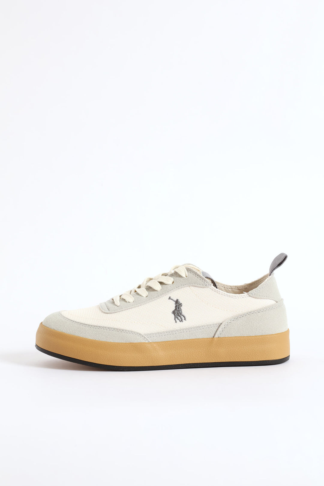 Textured Court Sneaker - Off White